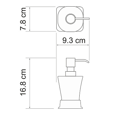 Дозатор для жидкого мыла WasserKRAFT Amper Nickel K-5499N