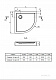 Душевой поддон Santek Палермо 90х90 четверть круга белый 1WH302478