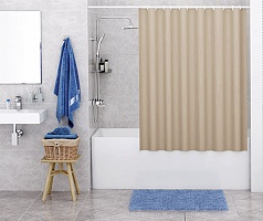 WasserKRAFT Oder SC-30601 Шторка д/в с кольцами бежевый