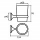 Комплект Magellan Мыльница настенная мат.стекло MAGSMG0M42+Подстаканник одинарный MAGSMG0M45