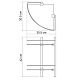 Полка стеклянная двойная угловая WasserKRAFT K-3122
