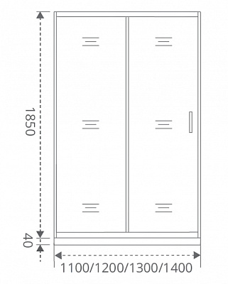 Душевое ограждение Good Door Latte WTW-110-C-WE