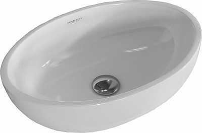 Раковина накладная 53 см Sanita Luxe Ringo RNGSLWB01 овальная