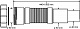 Труба гибкая раздвижная, длина от 420мм до 1000ционный клапан выход с 40-50мм. McALPINE MRMF3C