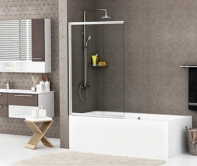 Стеклянная шторка на ванну WasserKRAFT Main 41S02-100 Fixed
