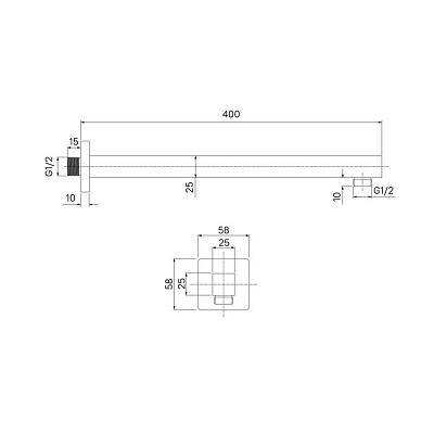 Кронштейн для верхнего душа в стену Iddis Optima Home OPH40CSi61