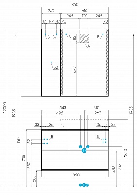 Зеркало Aquaton Терра 61 дуб кантри 1A247302TEDY0