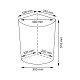 WK Salm WB-270-M Угловая плетеная корзина для белья с крышкой 33*33*51