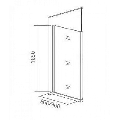 Боковое стекло Good Door INFINITY SP-90-G-CH