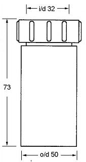Переходник 50 х 32мм. 5032J-WH (с 1 гайкой)