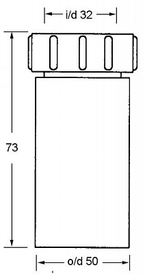 Переходник 50 х 32мм. 5032J-WH (с 1 гайкой)