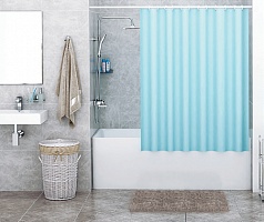 WasserKRAFT Oder SC-30201 Шторка д/в с кольцами голубой