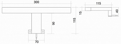 Светильник для зеркал Opadiris Fagus 30см, хром, Z0000011033