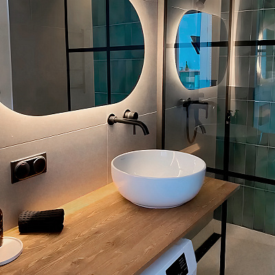 Раковина накладная 40 см Sanita Luxe Art Slim 40 ART40SLWB01S