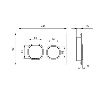 Клавиша смыва универсальная белая Iddis Uniglass 001 UNG01WCi77
