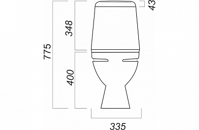 Чаша унитаза Sanita Идеал Стандарт (без стульчака) WC/Ideal/N/WHT.G/S1