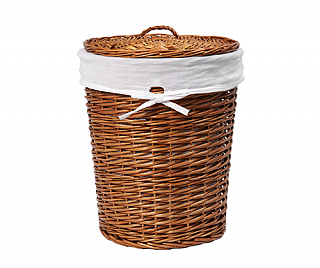Плетеная корзина для белья с крышкой WasserKRAFT Leine WB-350-L