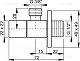 Угловой вентиль 1/2*3/8, квадратный AlcaPlast ARV002