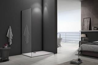 Дешевая перегородка 80х195 Good Door Galaxy SP-80-C-B, 6мм, ГЛ00020