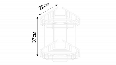 Полка угловая двухэтажная Fixsen Hotel FX-31051-2