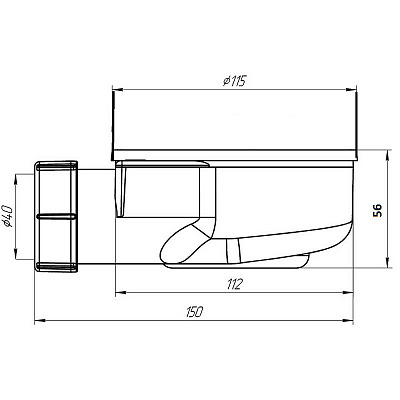 Сифон для душевого поддона Good Door Essentia/Flow/Stella сЛ00094 Белый