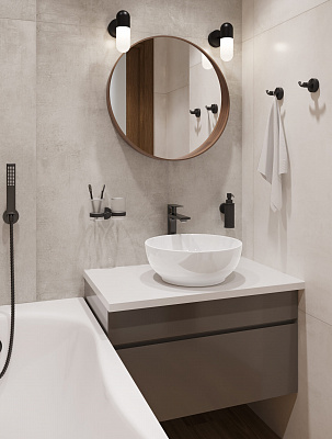 Раковина накладная 40 см Sanita Luxe Art Slim 40 ART40SLWB01S