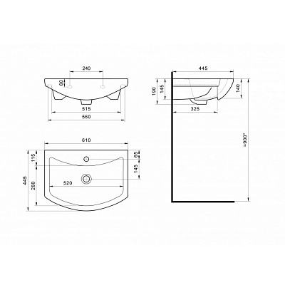 Раковина Santek Балтика 60 1WH110246