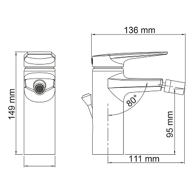 Смеситель для биде WasserKRAFT 5506