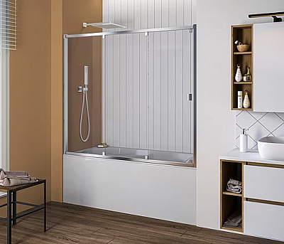 Шторка на ванну 140см Good Door Screen WTW-140-C-CH ПД00101
