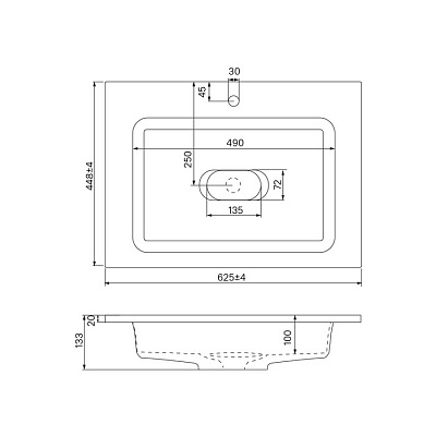 Тумба с умывальником подвесная с ящиком, белая, 60 см,IDDIS Esper ESP60W0i95K