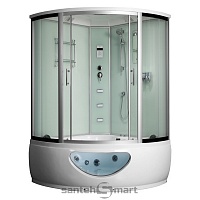 Душевая кабина Frank F651 угловая 130×130×220 высокий поддон с баней