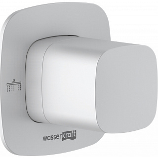 Переключатель на 2 выхода Saale WasserKRAFT A266 покрытие белый Soft-touch