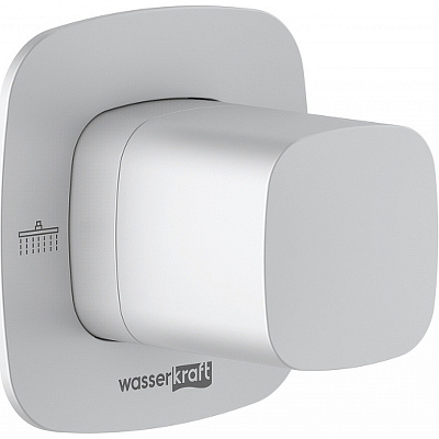 Переключатель на 2 выхода Saale WasserKRAFT A266 покрытие белый Soft-touch