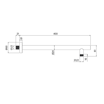 Кронштейн для верхнего душа в стену Iddis Optima Home OPH40CRi61